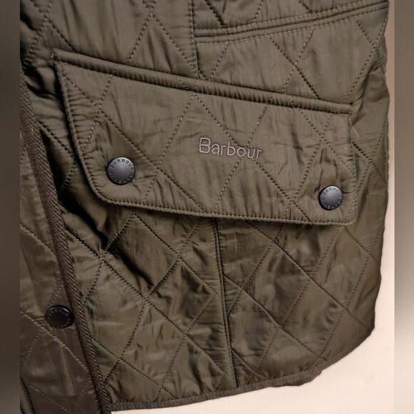 Barbour Cavalry Polarquilt Jacket Size 10 in Dark Olive - Picture 5 of 5